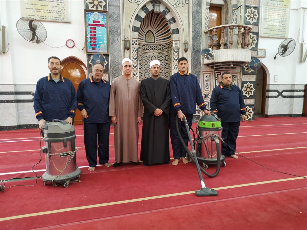 استمرار حملة النظافة بمساجد الجمهورية استعدادًا لاستقبال شهر رمضان المعظم