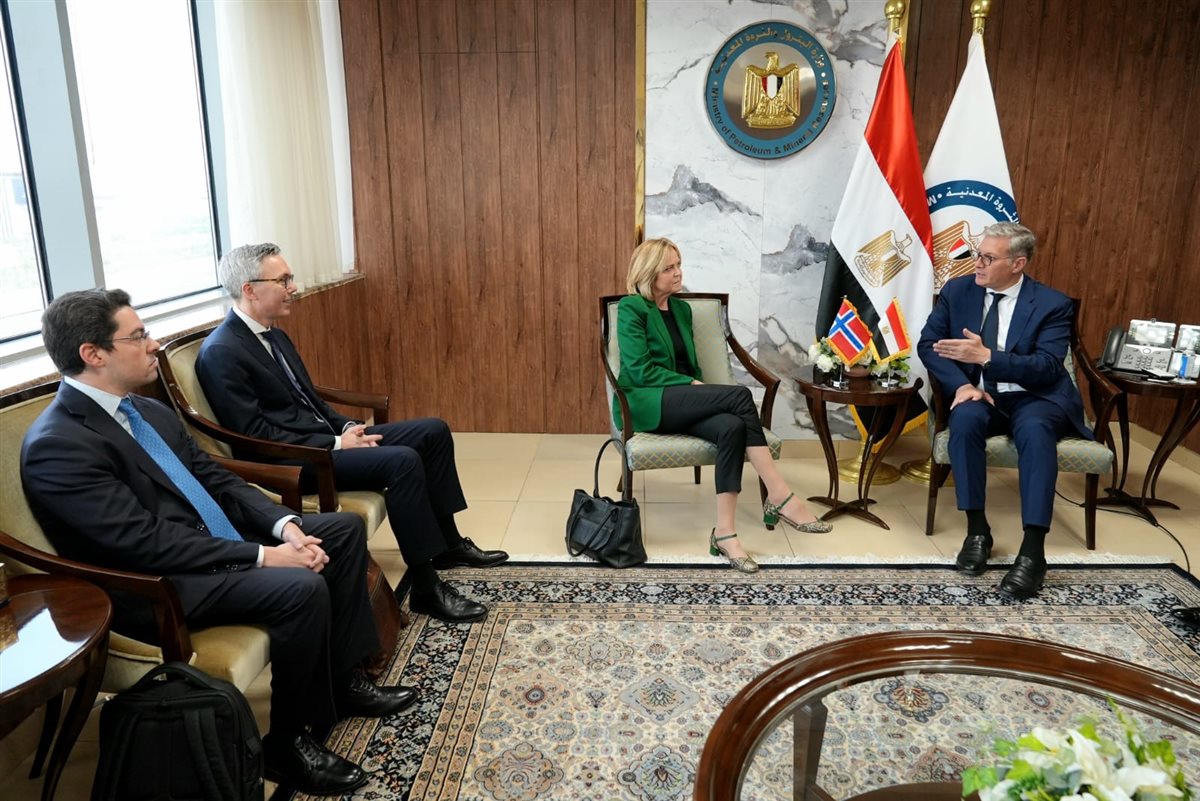 جانب من لقاء وزير البترول ووفد الشركة النرويجية