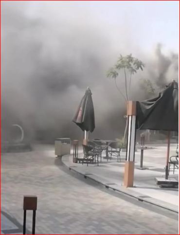 حريق مطعم بـأكتوبر