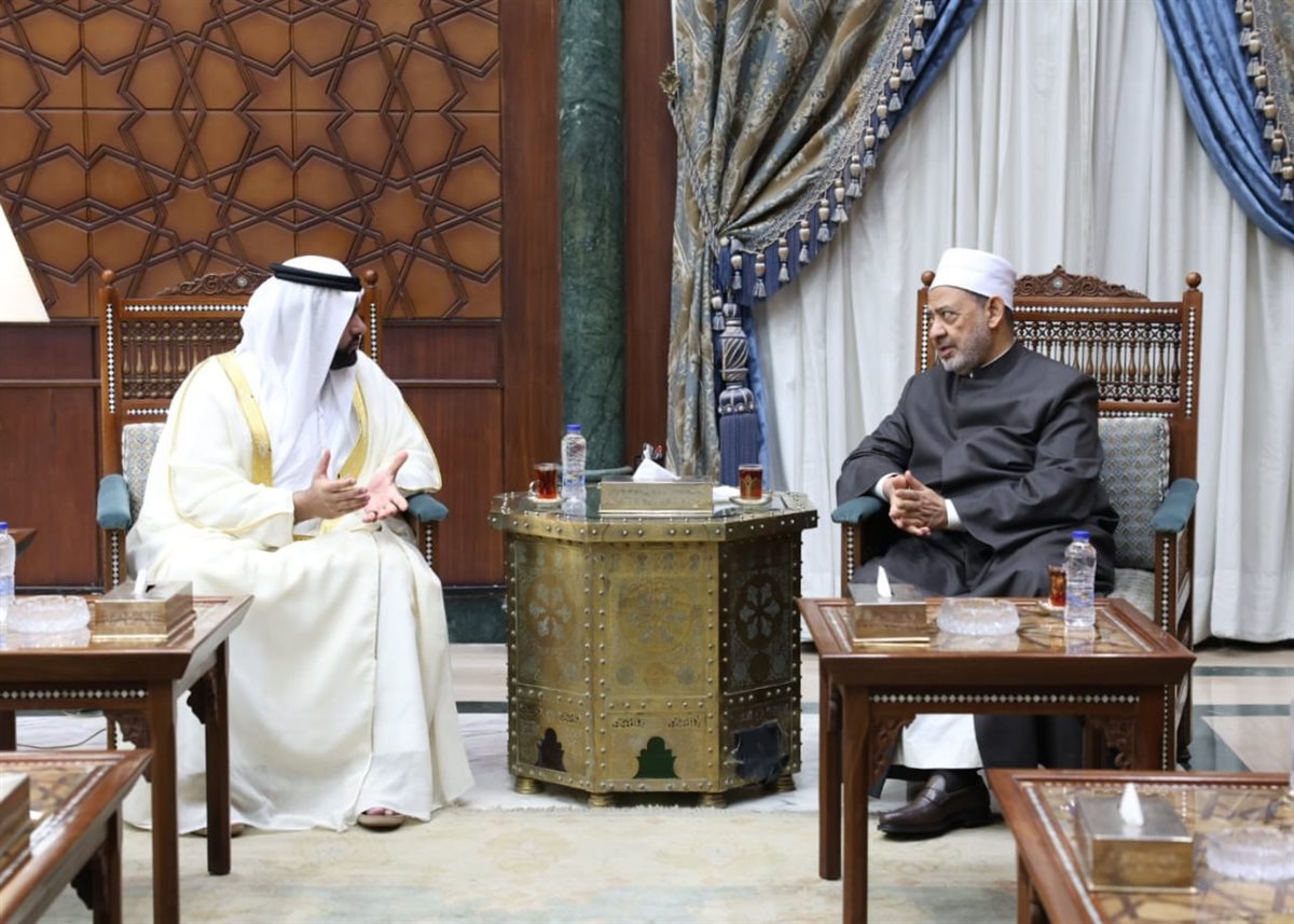 شيخ الأزهر يستقبل ولي عهد الفجيرة