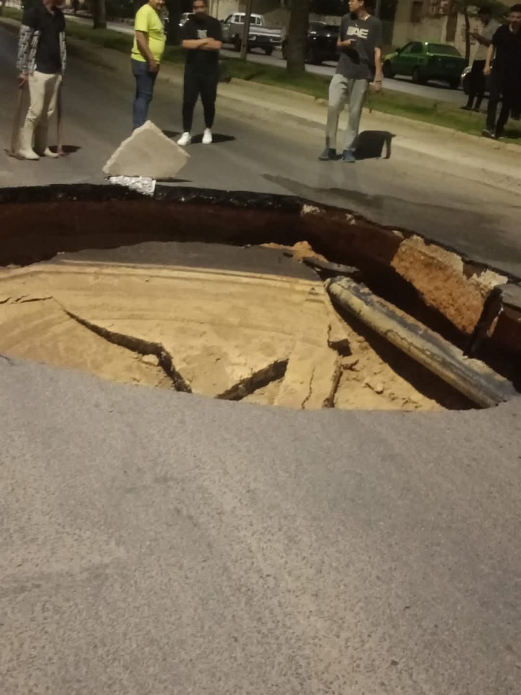 هبوط أرضي بمدينة السادات بالمنوفية