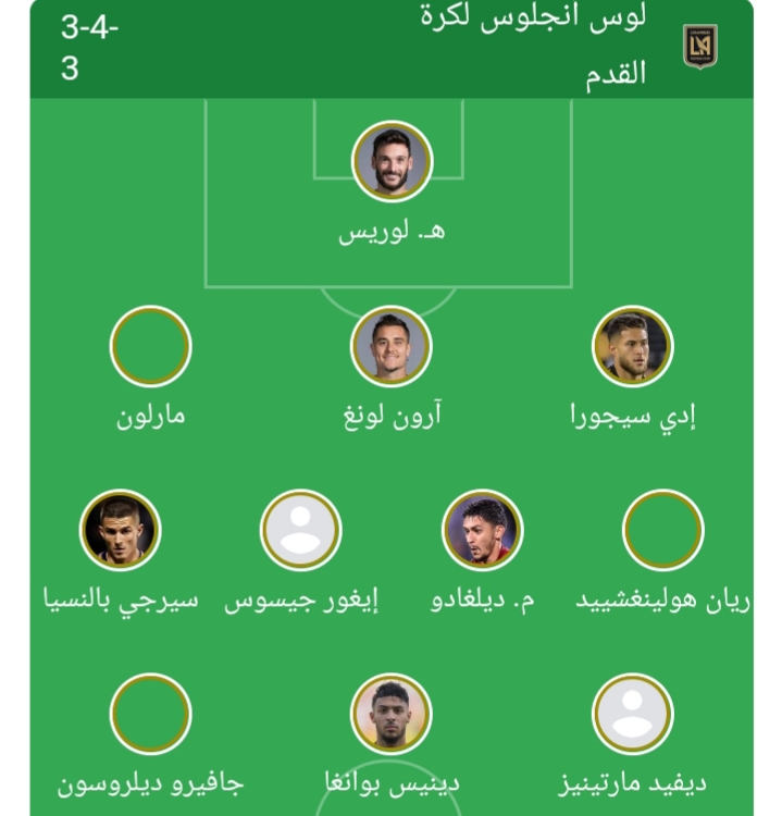 تشكيل لوس أنجلوس أمام فلامنجو