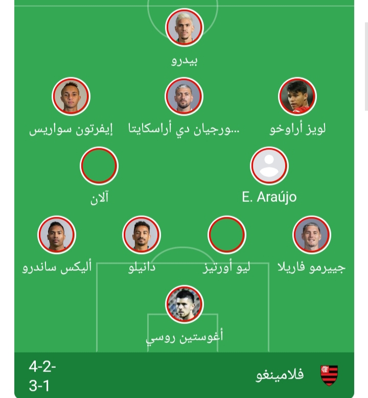 تشكيل فلامنجو البرازيلي أمام لوس أنجلوس