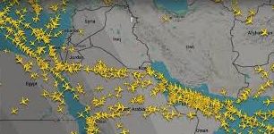 اغلاق المجال الجوي في غرب إيران ووسطها