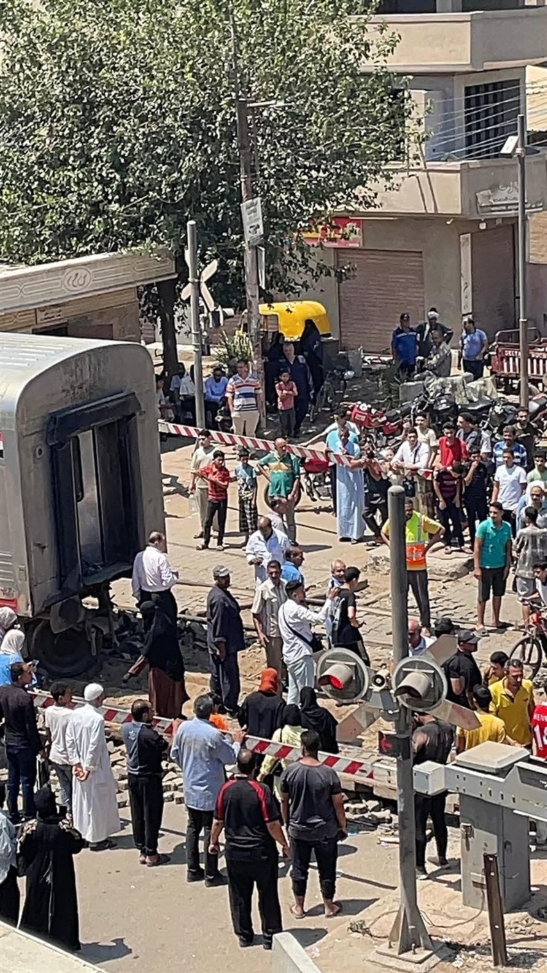 فصل عربة القطار بقويسنا&nbsp;