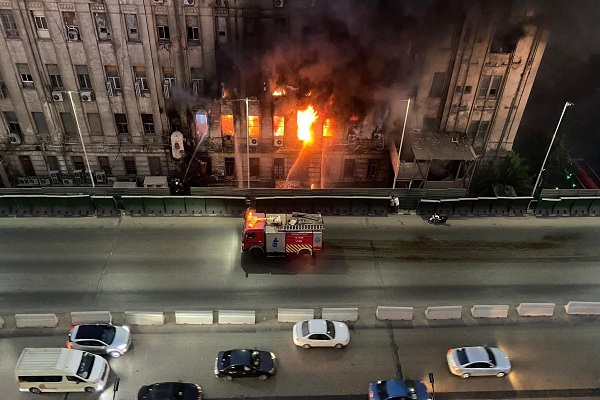 حريق سنترال رمسيس