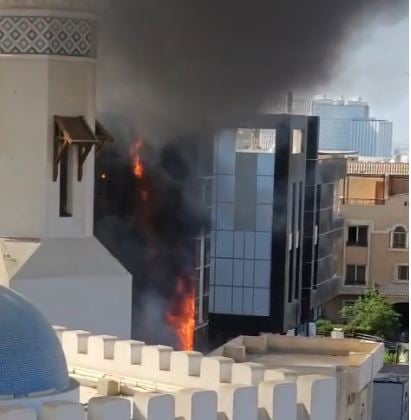 كواليس اشتعال نيران حريق دبى مول بالشيخ زايد