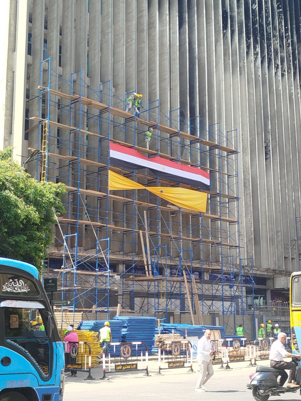 المقاولون العرب تبدء ترميم سنترال رمسيس