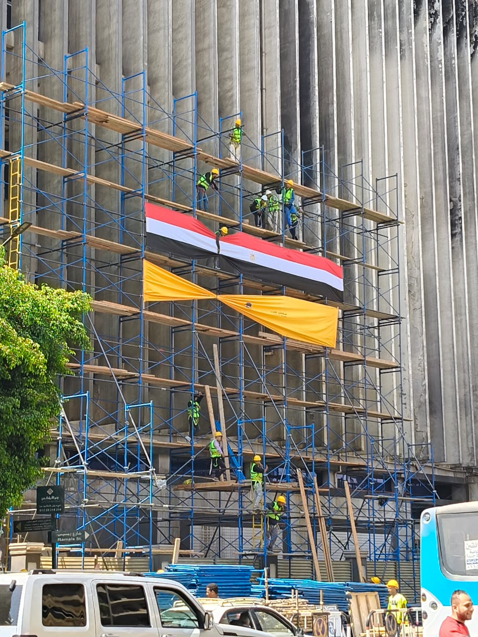 المقاولون العرب تبدء ترميم سنترال رمسيس