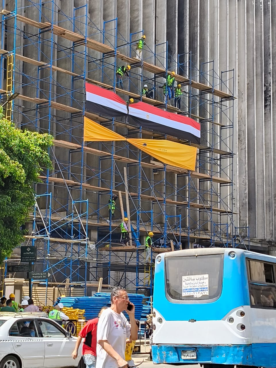 المقاولون العرب تبدء ترميم سنترال رمسيس