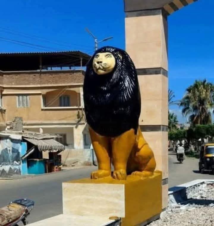 تشويه تمثال بمدخل كفر سعد يثير غضب الاهالي