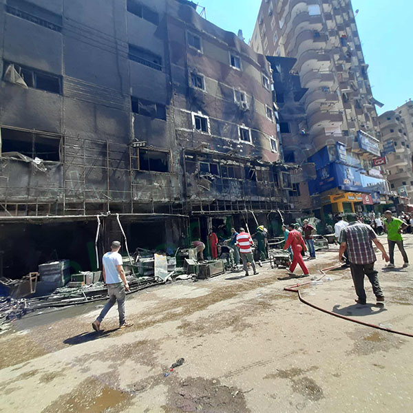 شاعد عيان في حريق الخصوص.. الحريقة سببها انفجار أمبوبة بوتجاز