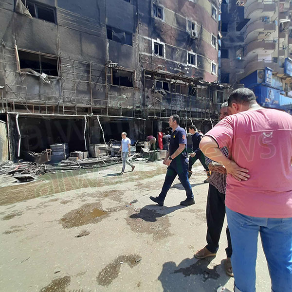 حريق محلات الخصوص
