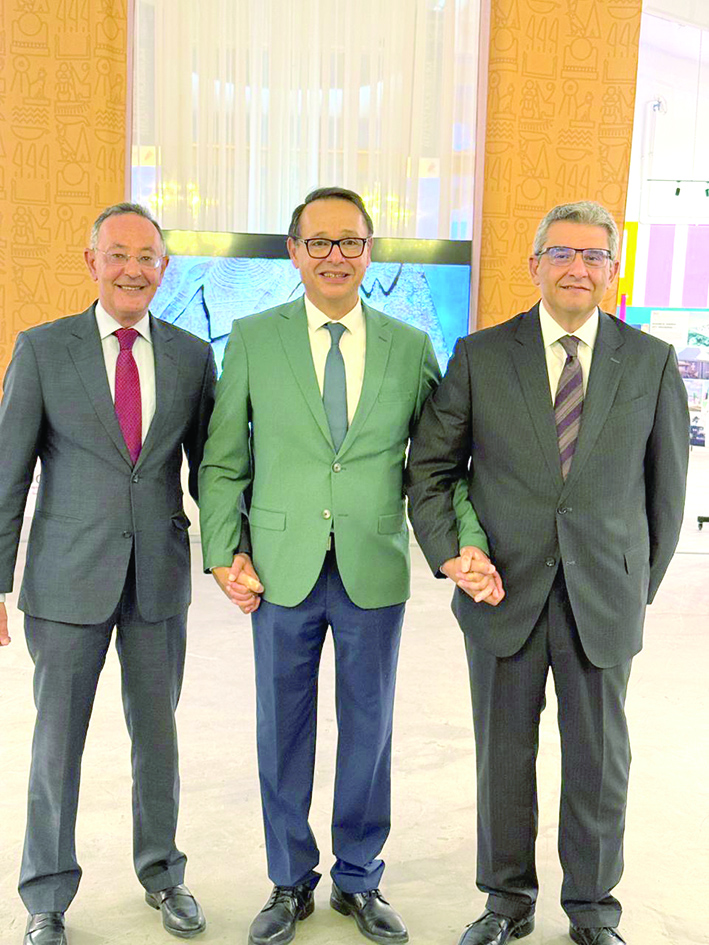 الدكتور محمد البدرى والدكتور أشرف منصور والدكتور أحمد غنيم خلال الفعاليات