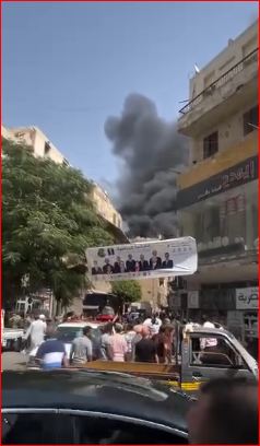 حريق مبنى بمصر الجديدة