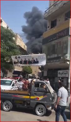حريق مبنى بمصر الجديدة