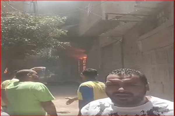 حريق ورشة دهانات بدمياط