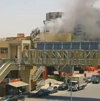 حريق بالنادي الأهلي