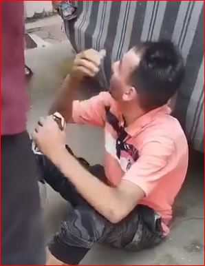 لحظة ضبط مواطن للص بالعمرانية