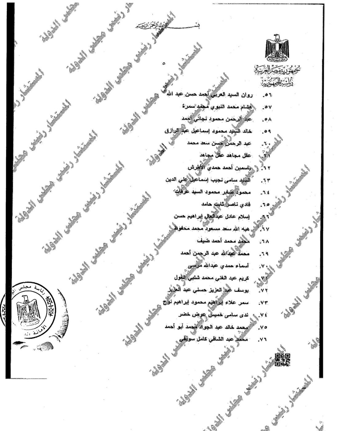 تعيين 207 مندوبين مساعدين بمجلس الدولة