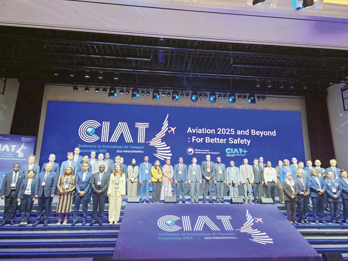 وزير الطيران خلال مشاركته فى فاعليات مؤتمر CIAT بكوريا الجنوبية