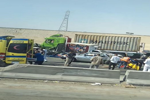 حادث الطريق الدائري الأوسطي بحلوان