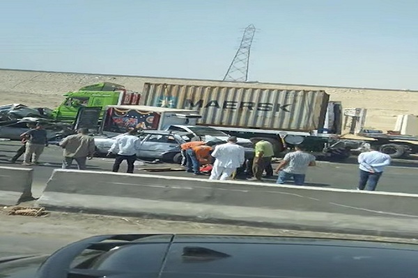حادث الطريق الدائري الأوسطي بحلوان