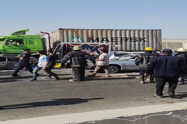 حادث الطريق الدائري الأوسطي بحلوان