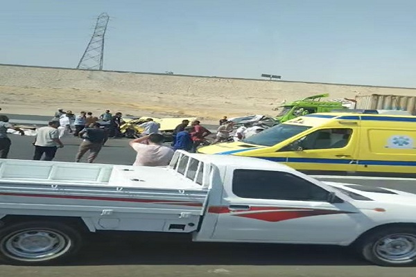 حادث الطريق الدائري الأوسطي بحلوان