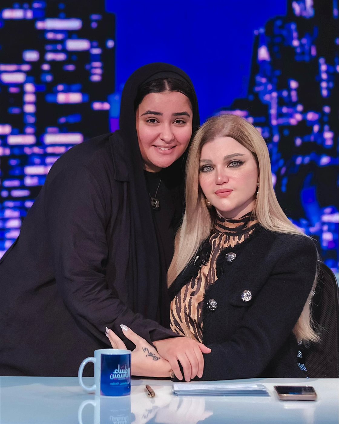  أرملة إبراهيم شيكا مع ياسمين الخطيب