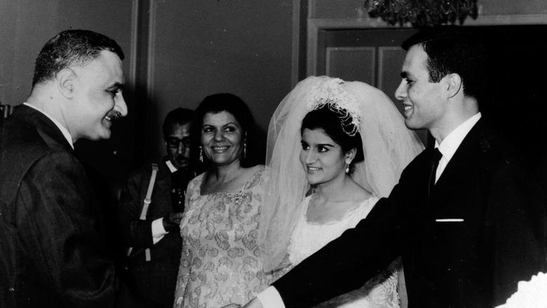 عبد الناصر وابنته مع أشرف مروان