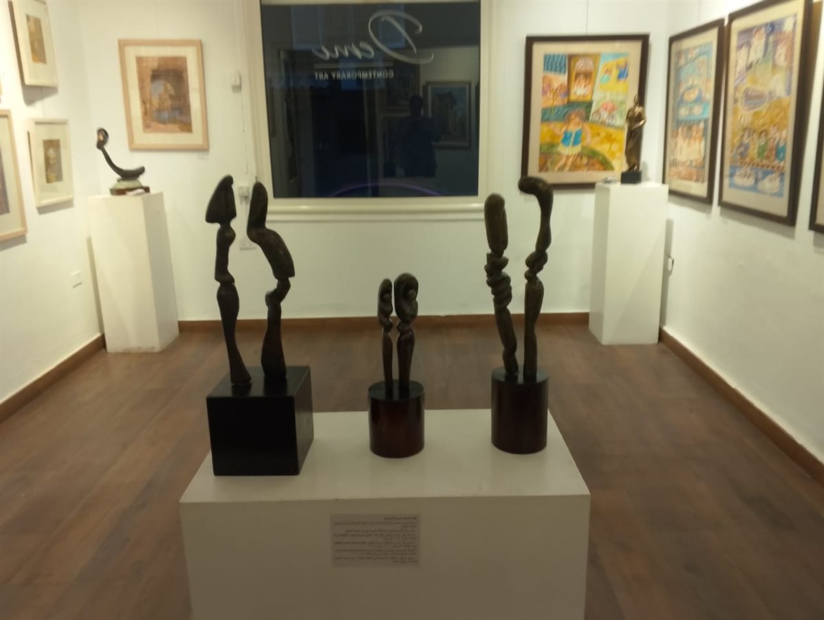 جانب من الاعمال الفنية للدكتور عادل بدر من البرونز