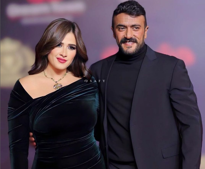 <strong> ياسمين عبد العزيز وأحمد العوضي </strong>