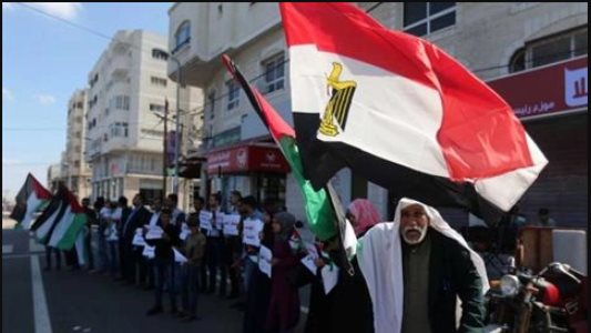 أعلام مصر ترفرف في غزة