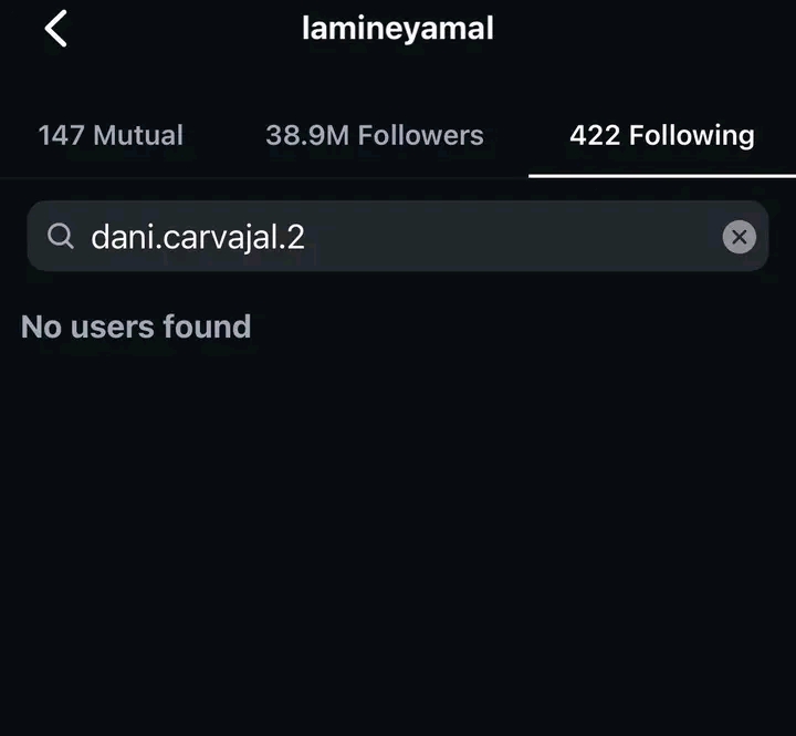 لامين يامال يلغي متابعة كارفخال عبر إنستجرام