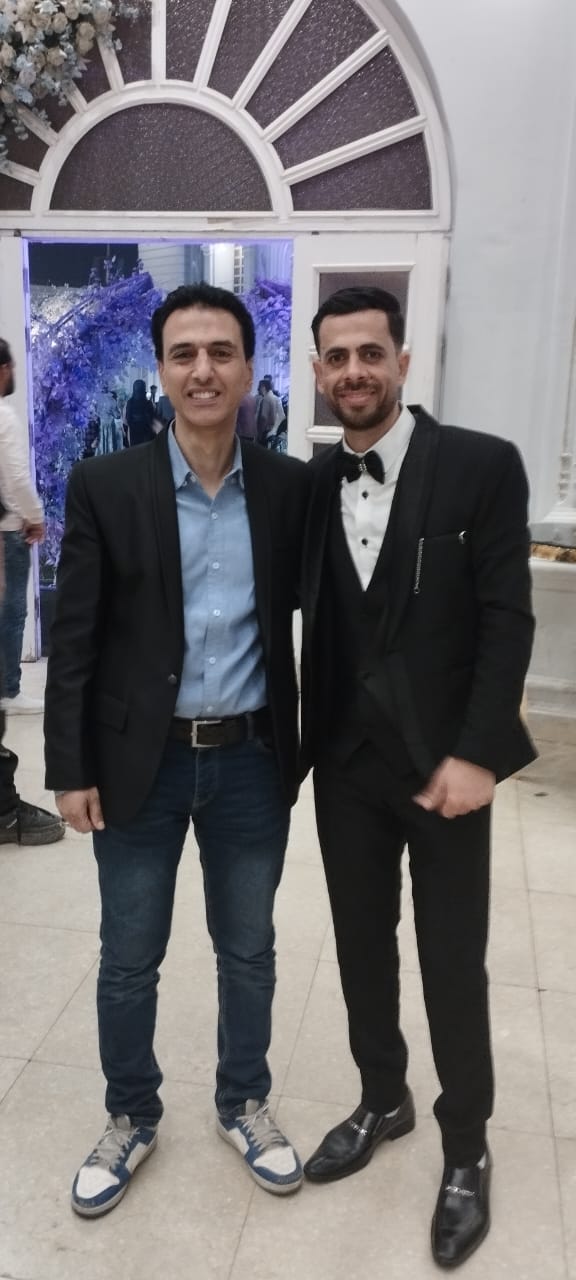الزميل محمد معوض مع العريس