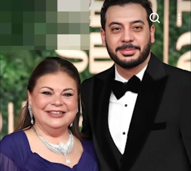 أحمد كمال أبو رية ووالدته ماجدة زكي