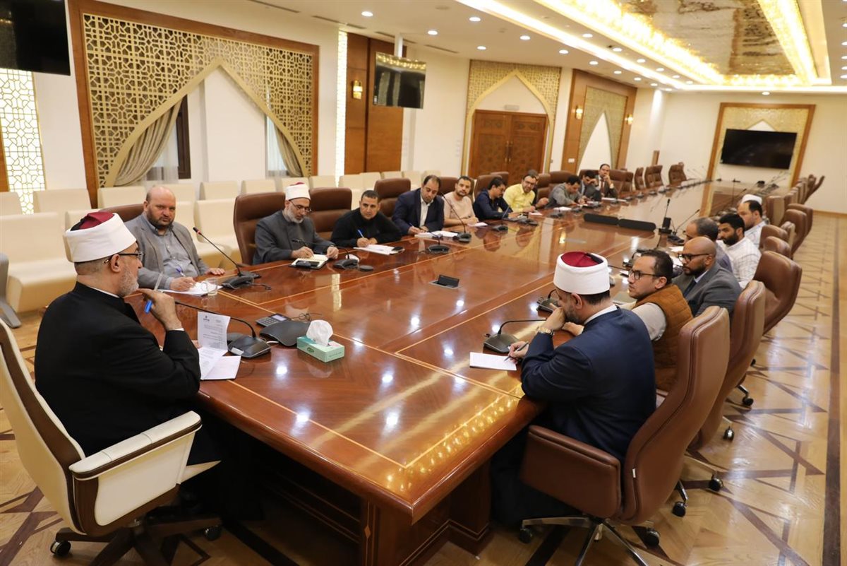 مفتي الجمهورية يجتمع بأعضاء اللجنة التنفيذية لمتابعة أعمال الندوة الدولية الثانية
