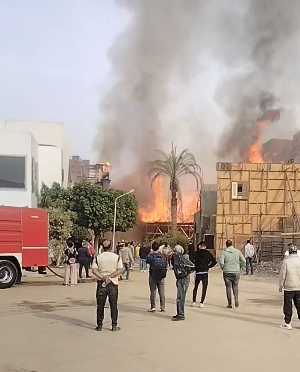 حريق استديو مصر في الهرم