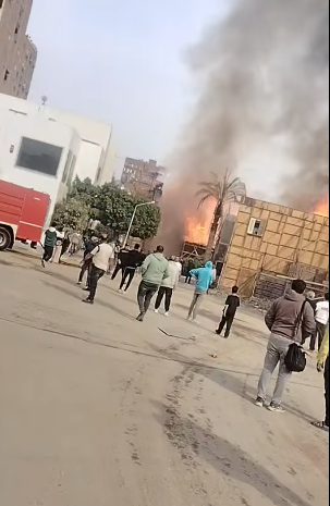 حريق لوكيشن مسلسل محمد إمام