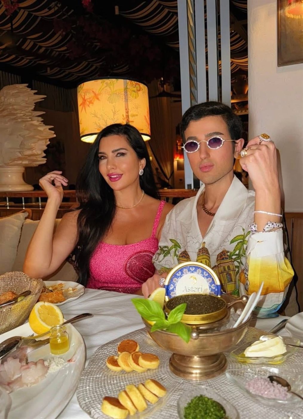 لاميتا فرنجية ورجل الأعمال أحمد حجازي