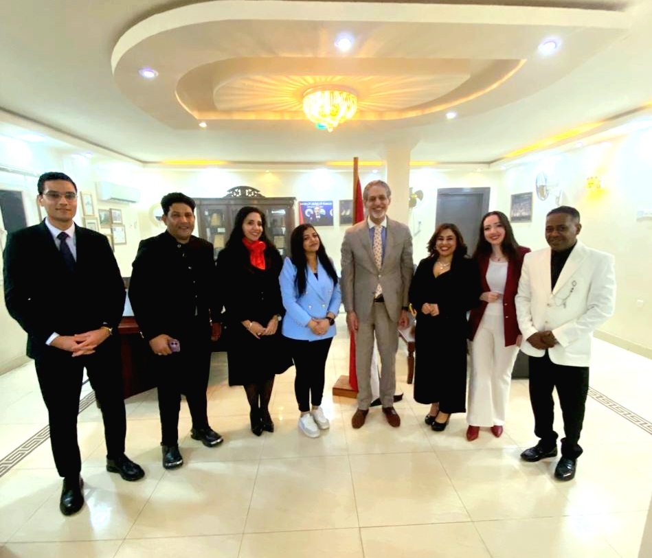 خلال استقبال الوفد في سفارة مصر بورتسودان مع السفير هاني صلاح