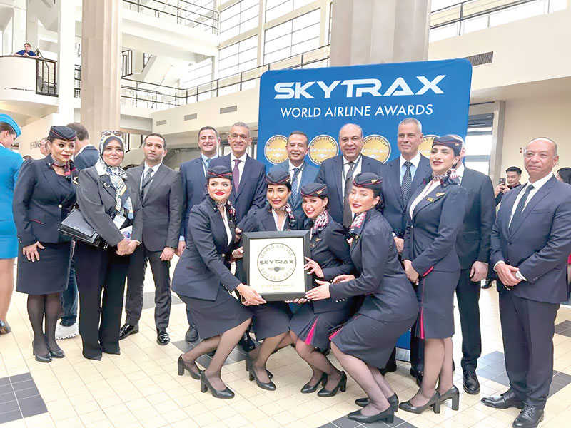 «سكاى تراكس» تعلن تقدم مصر للطيران فى تصنيفها لعام ٢٠٢٥ بفضل جهود العاملين&nbsp;