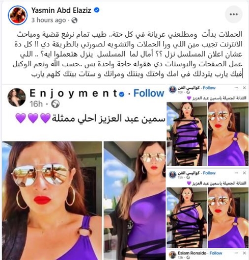 حملات التشوية ضد ياسمين عبد العزيز