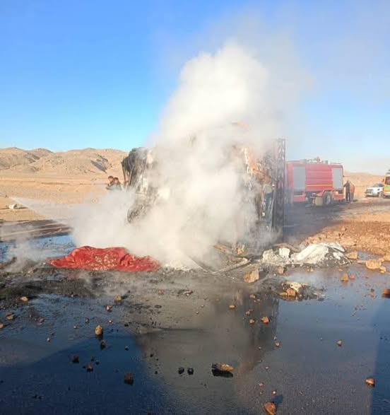 مصرع 4 سودانيين في حادث تصادم بين سيارتي نقل