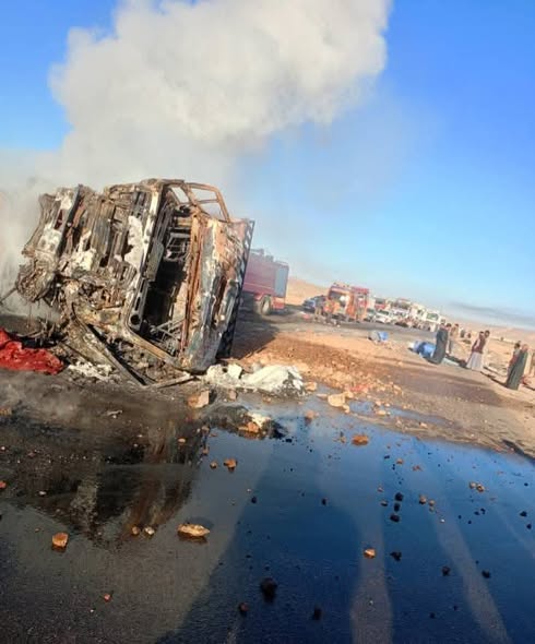 مصرع 4 سودانيين في حادث تصادم بين سيارتي نقل