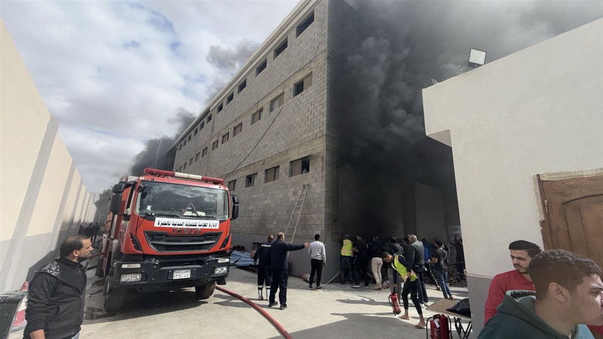 حريق مصنع ملابس بأكتوبر