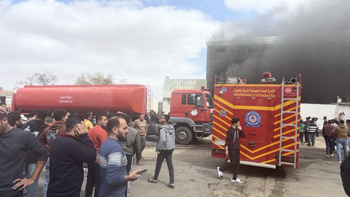 حريق مصنع ملابس بأكتوبر