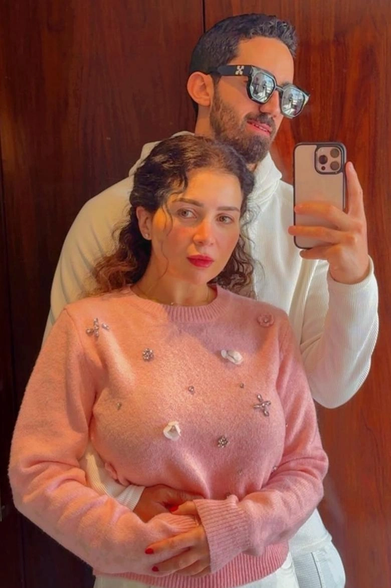 مي عز الدين وزوجها أحمد تيمور