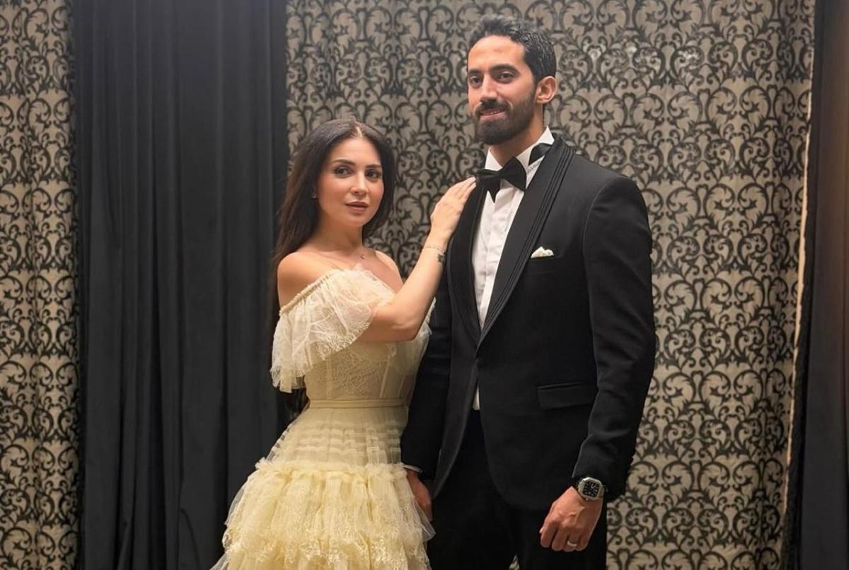 مي عز الدين وزوجها أحمد تيمور